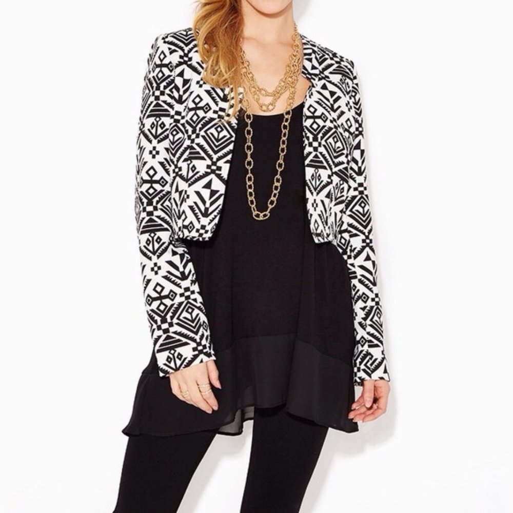 Charming Charlie Tribal Tart Aztec Bolero Blazer